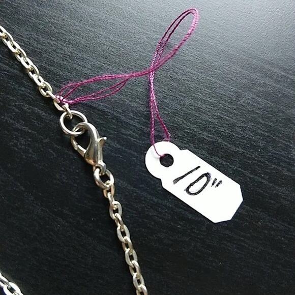 Anklet, Longhorn Bull orange bead 10" silver chain NOS fashion jewelry - Picture 4 of 4